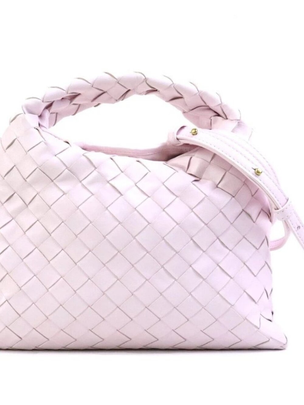 BOTTEGAVENETA Intrecciato Hop Mini Handbag Shoulder Bag Light Pink
